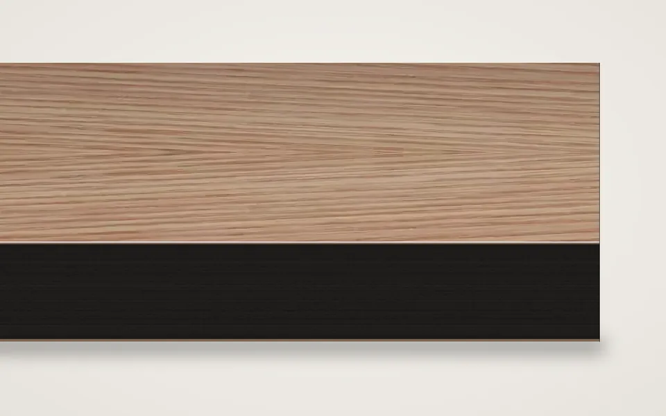Roteiche amerikanisch furnierte MDF-Platte schwarz durchgefärbt 20 mm – 500 × 1000 mm, Zuschnitt nach Maß