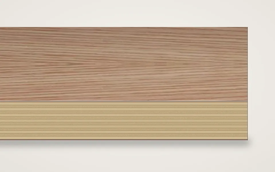 Roteiche amerikanisch furnierte Multiplexplatte (Birke) 19 mm – 500 × 1000 mm, Zuschnitt nach Maß