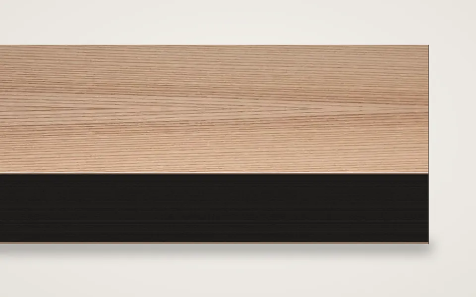 Rotrüster furnierte MDF-Platte schwarz durchgefärbt 20 mm – 500 × 1000 mm, Zuschnitt nach Maß