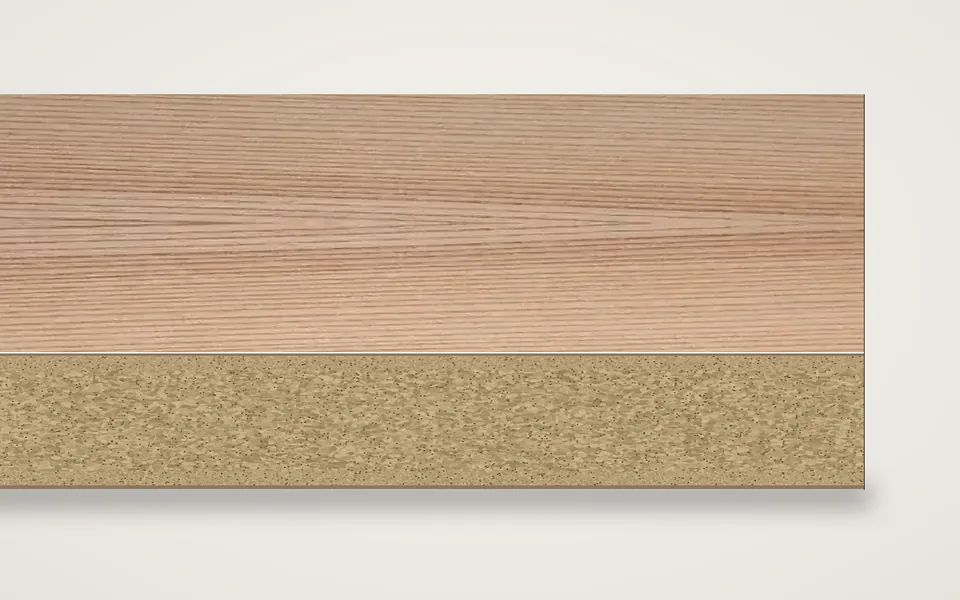 Rotrüster furnierte Spanplatte 19 mm – 600 × 800 mm, Zuschnitt nach Maß