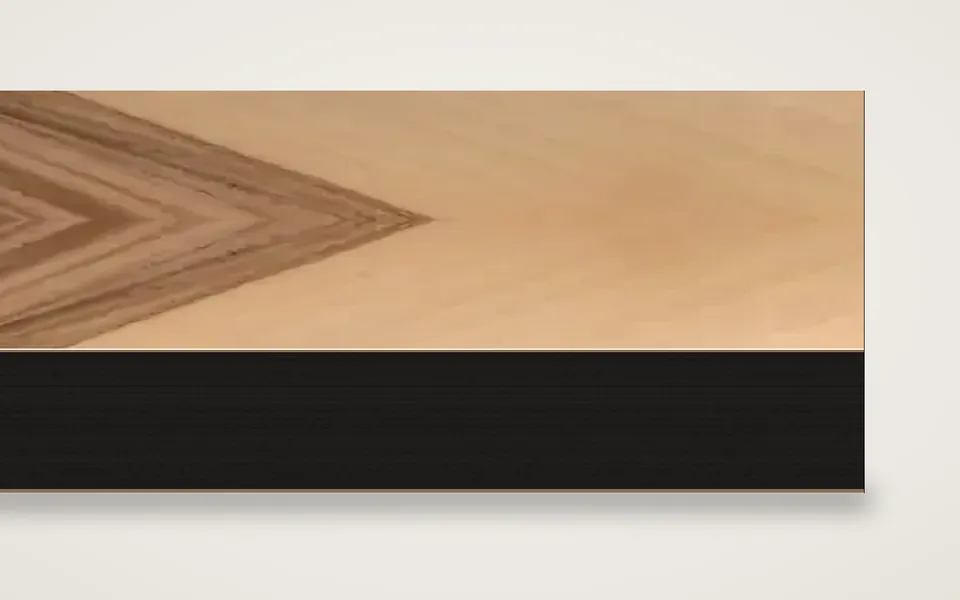 Satin Nuss furnierte MDF-Platte schwarz durchgefärbt 20 mm – 500 × 1000 mm, Zuschnitt nach Maß
