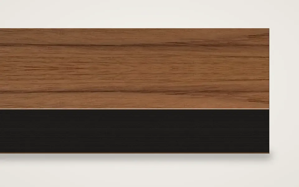 Teak furnierte MDF-Platte schwarz durchgefärbt 20 mm – 500 × 1000 mm, Zuschnitt nach Maß
