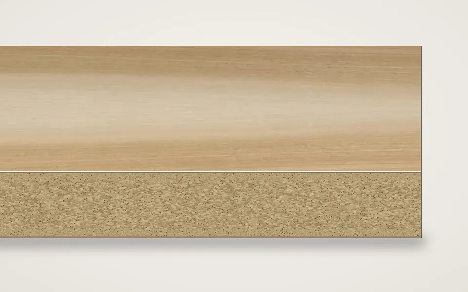 Tulpe furnierte Spanplatte 19 mm – 600 × 800 mm, Zuschnitt nach Maß