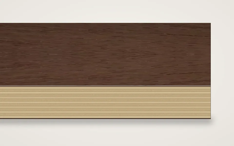 Wengé furnierte Multiplexplatte (Birke) 19 mm – 600 × 800 mm, Zuschnitt nach Maß