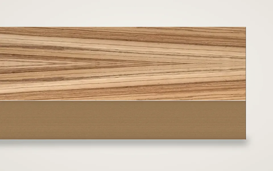 Zebrano furnierte MDF-Platte 19 mm – 600 × 800 mm, Zuschnitt nach Maß