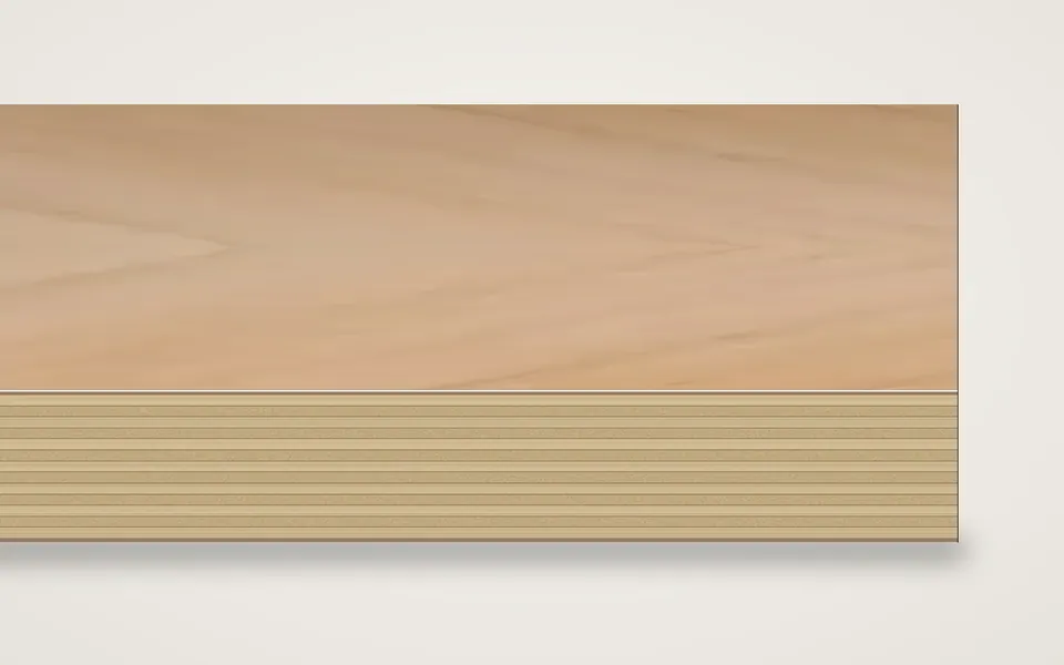 Zeder furnierte Multiplexplatte (Birke) 19 mm – 600 × 800 mm, Zuschnitt nach Maß