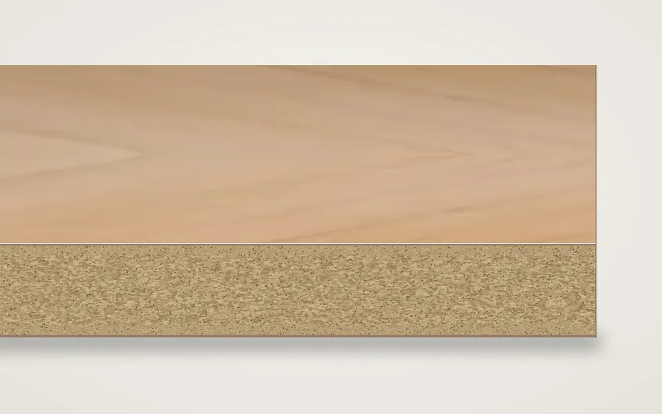 Zeder furnierte Spanplatte 19 mm – 600 × 800 mm, Zuschnitt nach Maß